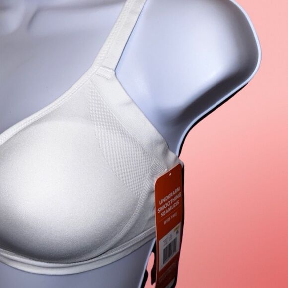 NWT Warners Off White Padded Wireless Bra Size Medium - Picture 2 of 5
